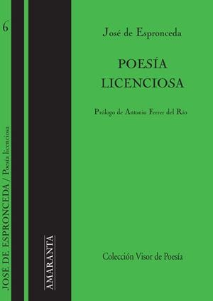 POESIA LICENCIOSA | 9788498950717 | ESPRONCEDA, JOSE DE | Galatea Llibres | Llibreria online de Reus, Tarragona | Comprar llibres en català i castellà online