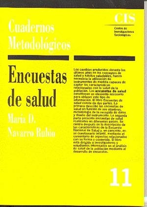 ENCUESTAS DE SALUD | 9788474761948 | NAVARRO RUBIO,MARIA D. | Galatea Llibres | Librería online de Reus, Tarragona | Comprar libros en catalán y castellano online