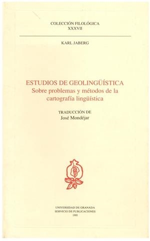 ESTUDIOS DE GEOLINGÜISTICA.SOBRE PROBLEMAS Y METOD | 9788433820594 | JABERG, K | Galatea Llibres | Librería online de Reus, Tarragona | Comprar libros en catalán y castellano online