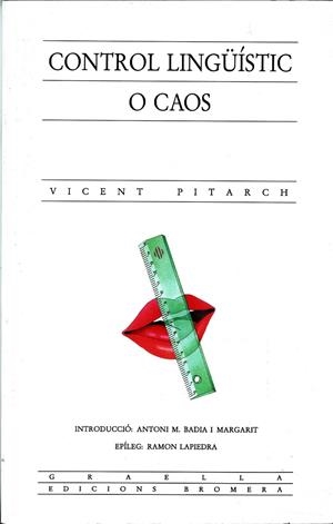 CONTROL LINGUISTIC O CAOS | 9788476602706 | PITARCH,VICENT | Galatea Llibres | Librería online de Reus, Tarragona | Comprar libros en catalán y castellano online