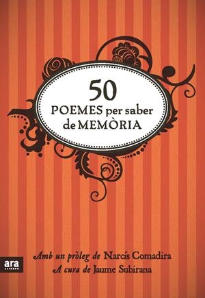 50 POEMES PER SABER DE MEMÒRIA | 9788492907861 | SUBIRANA, JAUME | Galatea Llibres | Librería online de Reus, Tarragona | Comprar libros en catalán y castellano online