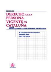 DERECHO DE LA PERSONA VIGENTE EN CATALUÑA | 9788490040331 | GETE ALONSO | Galatea Llibres | Librería online de Reus, Tarragona | Comprar libros en catalán y castellano online