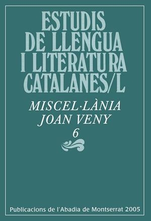 MISCEL.LANIA JOAN VENY 6 | 9788484156871 | DIVERSOS | Galatea Llibres | Librería online de Reus, Tarragona | Comprar libros en catalán y castellano online