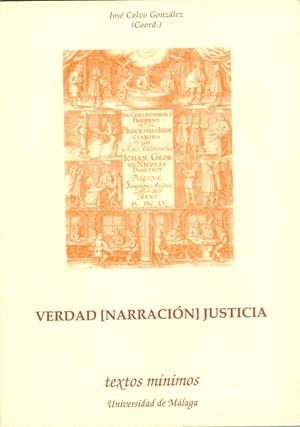 VERDADE (NARRACION) JUSTICIA | 9788474967180 | CALVO GONZALEZ, JOSE | Galatea Llibres | Llibreria online de Reus, Tarragona | Comprar llibres en català i castellà online