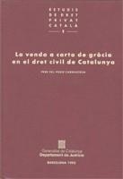 VENDA A CARTA DE GRACIA EN EL DRET CIVIL DE CATALUNYA  VOL.1 | 9788439323617 | POZO CARRASCOSA, PEDRO DEL | Galatea Llibres | Librería online de Reus, Tarragona | Comprar libros en catalán y castellano online