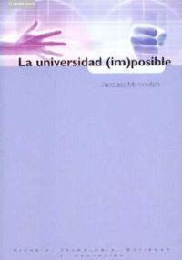 UNIVERSIDAD IMPOSIBLE | 9788483232996 | MARCOVITCH, JACQUES | Galatea Llibres | Librería online de Reus, Tarragona | Comprar libros en catalán y castellano online