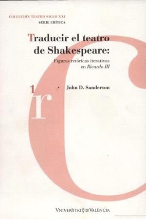 TRADUCIR EL TEATRO DE SHAKESPEARE | 9788437054087 | SANDERSON, JOHN D | Galatea Llibres | Librería online de Reus, Tarragona | Comprar libros en catalán y castellano online