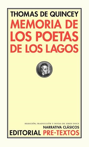 MEMORIA DE LOS POETAS DE LOS LAGOS | 9788481915198 | DE QUINCEY, THOMAS | Galatea Llibres | Librería online de Reus, Tarragona | Comprar libros en catalán y castellano online