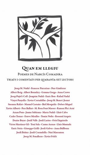 QUAN EM LLEGIIU | 9788429771060 | COMADIRA, NARCIS | Galatea Llibres | Llibreria online de Reus, Tarragona | Comprar llibres en català i castellà online