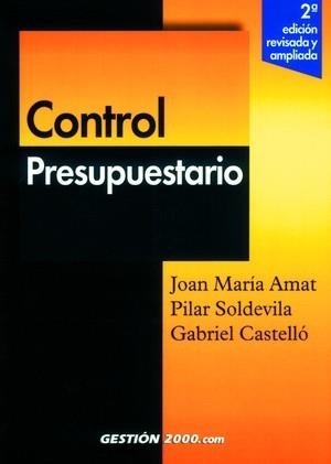 CONTROL PRESUPUESTARIO | 9788480887113 | AMAT, JOAN M. | Galatea Llibres | Librería online de Reus, Tarragona | Comprar libros en catalán y castellano online