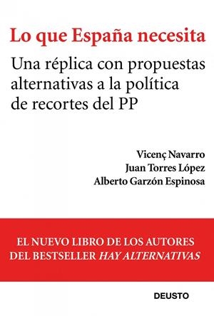 LO QUE ESPAÑA NECESITA | 9788423412839 | NAVARRO, VICENÇ | Galatea Llibres | Librería online de Reus, Tarragona | Comprar libros en catalán y castellano online