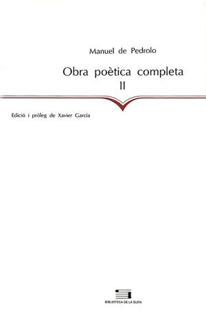 OBRA POETICA COMPLETA VOL. I-II | 9788479353650 | PEDROLO, MANUEL DE | Galatea Llibres | Librería online de Reus, Tarragona | Comprar libros en catalán y castellano online