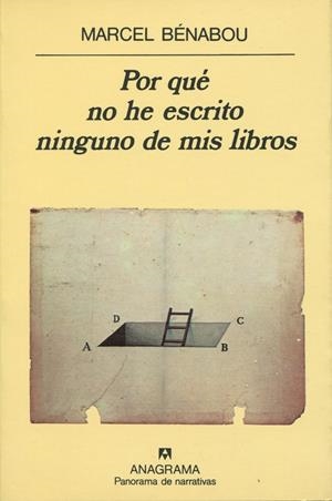 POR QUÉ NO HE ESCRITO NINGUNO DE MIS LIBROS | 9788433906441 | BÉNABOU, MARCEL | Galatea Llibres | Llibreria online de Reus, Tarragona | Comprar llibres en català i castellà online