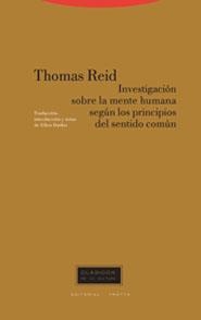 INVESTIGACION SOBRE LA MENTE HUMANA SEGUN LOS PRINCIPIOS DEL | 9788481646696 | REID, THOMAS | Galatea Llibres | Librería online de Reus, Tarragona | Comprar libros en catalán y castellano online