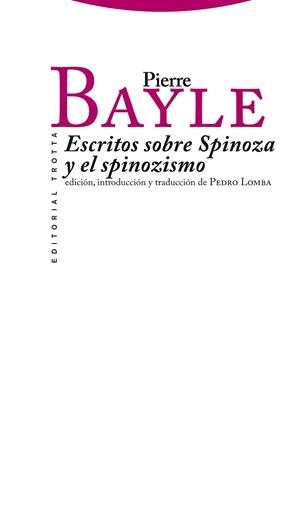 ESCRITOS SOBRE SPINOZA Y EL SPINOZISMO | 9788498791273 | BAYLE, PIERRE | Galatea Llibres | Librería online de Reus, Tarragona | Comprar libros en catalán y castellano online