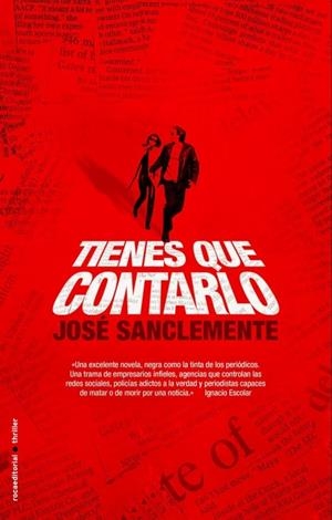 TIENES QUE CONTARLO | 9788499184470 | SANCLEMENTE, JOSÉ | Galatea Llibres | Llibreria online de Reus, Tarragona | Comprar llibres en català i castellà online
