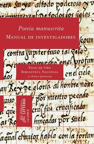 POESIA MANUSCRITA MANUAL DE INVESTIGADORES | 9788496049017 | Galatea Llibres | Librería online de Reus, Tarragona | Comprar libros en catalán y castellano online
