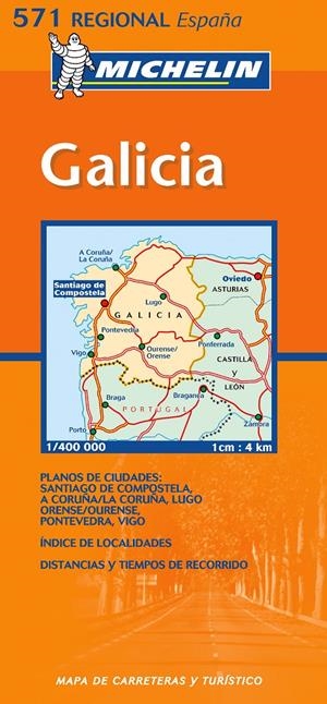 GALICIA MAPA REGIONAL 1:400 000 MICHELIN | 9782061008874 | VARIOS AUTORES | Galatea Llibres | Librería online de Reus, Tarragona | Comprar libros en catalán y castellano online