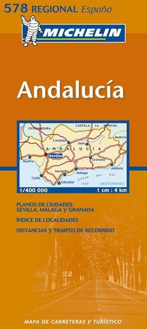 ANDALUCIA MAPA REGIONAL 1:400 000 MICHELIN | 9782061009154 | VARIOS AUTORES | Galatea Llibres | Librería online de Reus, Tarragona | Comprar libros en catalán y castellano online