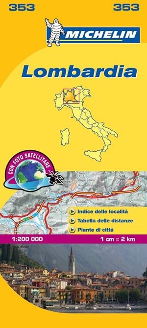 LOMBARDIA MAPA 353 MICHELIN 1:200 000 | 9782067126619 | MICHELIN | Galatea Llibres | Librería online de Reus, Tarragona | Comprar libros en catalán y castellano online