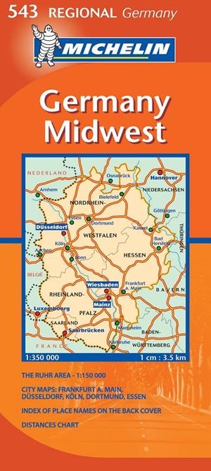 GERMANY MIDWEST MAPA REGIONAL 1:350 000 MICHELIN | 9782067134027 | Galatea Llibres | Librería online de Reus, Tarragona | Comprar libros en catalán y castellano online