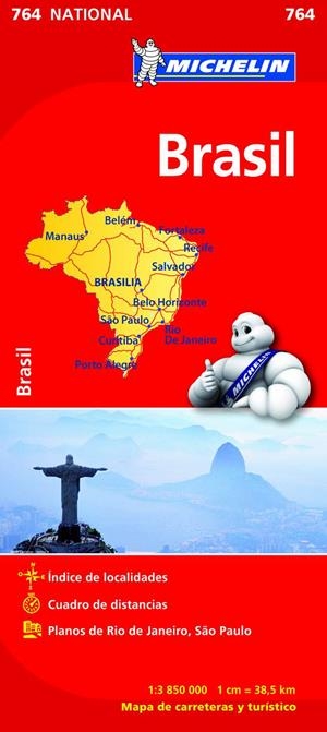 BRASIL MAPA 1: 3 850 000 MICHELIN | 9782067173514 | AAVV | Galatea Llibres | Librería online de Reus, Tarragona | Comprar libros en catalán y castellano online