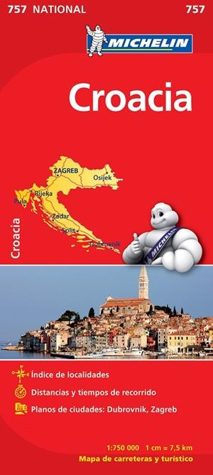 CROACIA MAPA 1:750.000 MICHELIN | 9782067173095 | Galatea Llibres | Llibreria online de Reus, Tarragona | Comprar llibres en català i castellà online