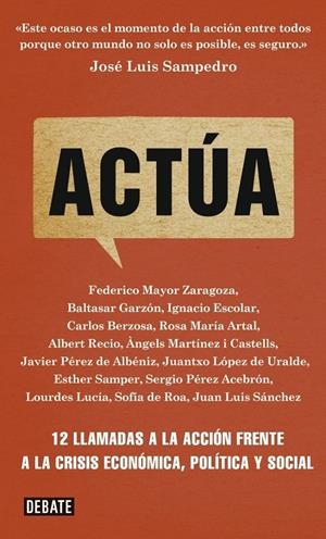 ACTUA | 9788499921754 | VV.AA | Galatea Llibres | Llibreria online de Reus, Tarragona | Comprar llibres en català i castellà online