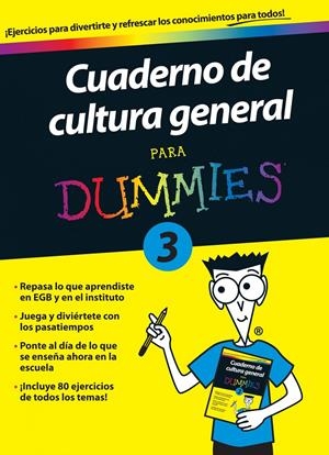 CUADERNO DE CULTURA GENERAL PARA DUMMIES 3 | 9788432900723 | AA. VV. | Galatea Llibres | Llibreria online de Reus, Tarragona | Comprar llibres en català i castellà online