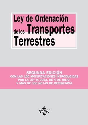 LEY DE ORDENACIÓN DE LOS TRANSPORTES TERRESTRES | 9788430959952 | Galatea Llibres | Librería online de Reus, Tarragona | Comprar libros en catalán y castellano online