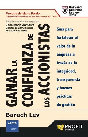 GANAR LA CONFIANZA DE LOS ACCIONISTAS | 9788415505211 | LEV, BARUCH | Galatea Llibres | Librería online de Reus, Tarragona | Comprar libros en catalán y castellano online