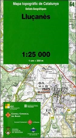 LLUÇANES 1:25.000 MAPA -ICC | 9788439390503 | Galatea Llibres | Llibreria online de Reus, Tarragona | Comprar llibres en català i castellà online