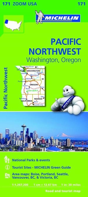 PACIFIC NORTHWEST MAPA 171 MICHELIN 1:1 267 200 | 9782067190764 | VARIOS AUTORES | Galatea Llibres | Librería online de Reus, Tarragona | Comprar libros en catalán y castellano online