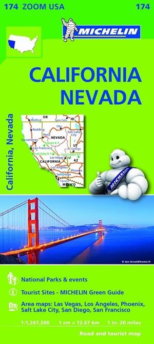 CALIFORNIA NEVADA MAPA 174 MICHELIN 1:1 267 200 | 9782067190511 | VARIOS AUTORES | Galatea Llibres | Librería online de Reus, Tarragona | Comprar libros en catalán y castellano online