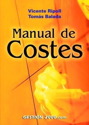 MANUAL DE COSTES | 9788480889308 | RIPOLL, VICENTE | Galatea Llibres | Librería online de Reus, Tarragona | Comprar libros en catalán y castellano online