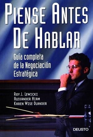 PIENSE ANTES DE HABLAR | 9788423420605 | LEWICKI, ROY J. | Galatea Llibres | Librería online de Reus, Tarragona | Comprar libros en catalán y castellano online