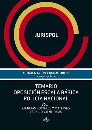 TEMARIO OPOSICIÓN ESCALA BÁSICA POLICÍA NACIONAL VOL.2 | 9788430961498 | Galatea Llibres | Llibreria online de Reus, Tarragona | Comprar llibres en català i castellà online