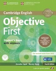 OBJECTIVE FIRST FOR SPANISH SPEAKERS. STUDENT'S BOOK WITH ANSWERS + 3CD CLASS. 4TH ED | 9788483236673 | Galatea Llibres | Librería online de Reus, Tarragona | Comprar libros en catalán y castellano online