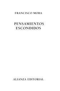 PENSAMIENTOS ESCONDIDOS | 9788420609249 | MORA TERUEL, FRANCISCO | Galatea Llibres | Llibreria online de Reus, Tarragona | Comprar llibres en català i castellà online