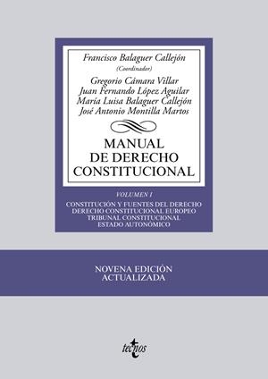 MANUAL DE DERECHO CONSTITUCIONAL VOL. 1 | 9788430963270 | BALAGUER CALLEJÓN, FRANCISCO (COORD.) | Galatea Llibres | Llibreria online de Reus, Tarragona | Comprar llibres en català i castellà online