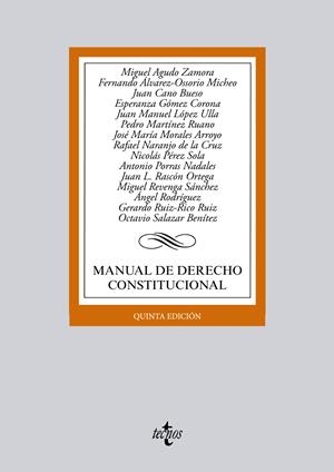MANUAL DE DERECHO CONSTITUCIONAL | 9788430963195 | AGUDO ZAMORA, MIGUEL/ÁLVAREZ-OSSORIO MICHEO, FERNANDO/CANO BUESO, JUAN/GÓMEZ CORONA, ESPERANZA/LÓPEZ | Galatea Llibres | Llibreria online de Reus, Tarragona | Comprar llibres en català i castellà online