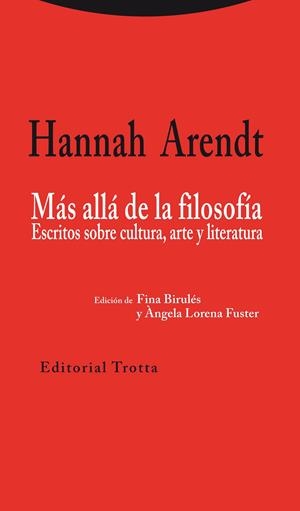 MÁS ALLÁ DE LA FILOSOFÍA | 9788498795318 | ARENDT, HANNAH | Galatea Llibres | Llibreria online de Reus, Tarragona | Comprar llibres en català i castellà online