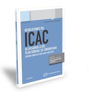 RESOLUCIONES DEL ICAC DE DESARROLLO DEL PLAN GENERAL DE CONTABILIDAD (PAPEL + E- | 9788498989922 | MORA LAVANDERA, AGUSTÍN | Galatea Llibres | Librería online de Reus, Tarragona | Comprar libros en catalán y castellano online