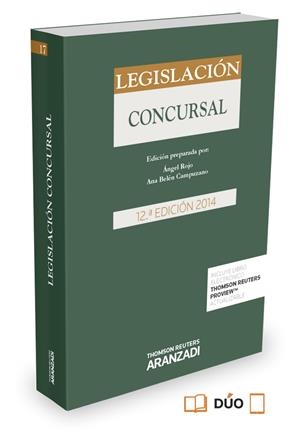 LEGISLACIÓN CONCURSAL 2015 | 9788490598764 | ROJO FERNÁNDEZ-RÍO, ÁNGEL/CAMPUZANO LAGUILLO, ANA BELÉN | Galatea Llibres | Librería online de Reus, Tarragona | Comprar libros en catalán y castellano online