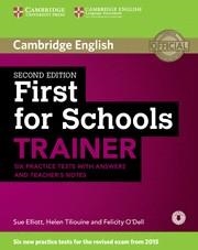 FIRST FOR SCHOOLS TRAINER (2ND ED., FCE 2015). SIX PRACTICE TESTS WITH ANSWERS A | 9781107446052 | ELLIOTT,SUE/TILIOUINE,HELEN/O'DELL,FELICITY | Galatea Llibres | Llibreria online de Reus, Tarragona | Comprar llibres en català i castellà online