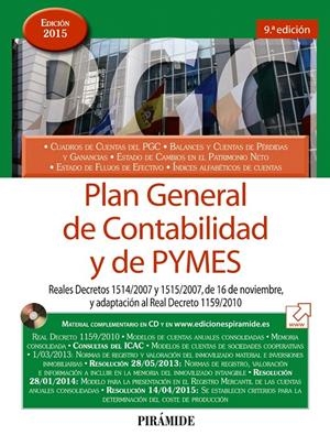 PLAN GENERAL DE CONTABILIDAD Y DE PYMES | 9788436834017 | EDICIONES PIRÁMIDE | Galatea Llibres | Llibreria online de Reus, Tarragona | Comprar llibres en català i castellà online
