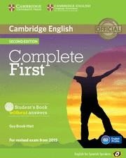 COMPLETE FIRST CERTIFICATE FOR SPANISH SPEAKERS STUDENT S BOOK WITHOUT ANSWERS WITH CD-ROM 2ND EDITION | 9788483238127 | Galatea Llibres | Llibreria online de Reus, Tarragona | Comprar llibres en català i castellà online
