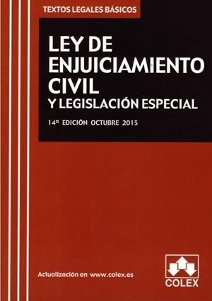 LEY DE ENJUICIAMIENTO CIVIL Y LEGISLACION ESPECIAL | 9788483424896 | Galatea Llibres | Llibreria online de Reus, Tarragona | Comprar llibres en català i castellà online