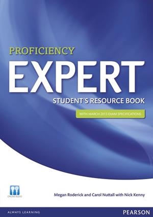 EXPERT PROFICIENCY STUDENT'S RESOURCE BOOK | 9781408299005 | RODERICK, MEGAN | Galatea Llibres | Librería online de Reus, Tarragona | Comprar libros en catalán y castellano online