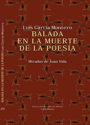 BALADA EN LA MUERTE DE LA POESÍA | 9788498952261 | GARCÍA MONTERO, LUÍS | Galatea Llibres | Llibreria online de Reus, Tarragona | Comprar llibres en català i castellà online